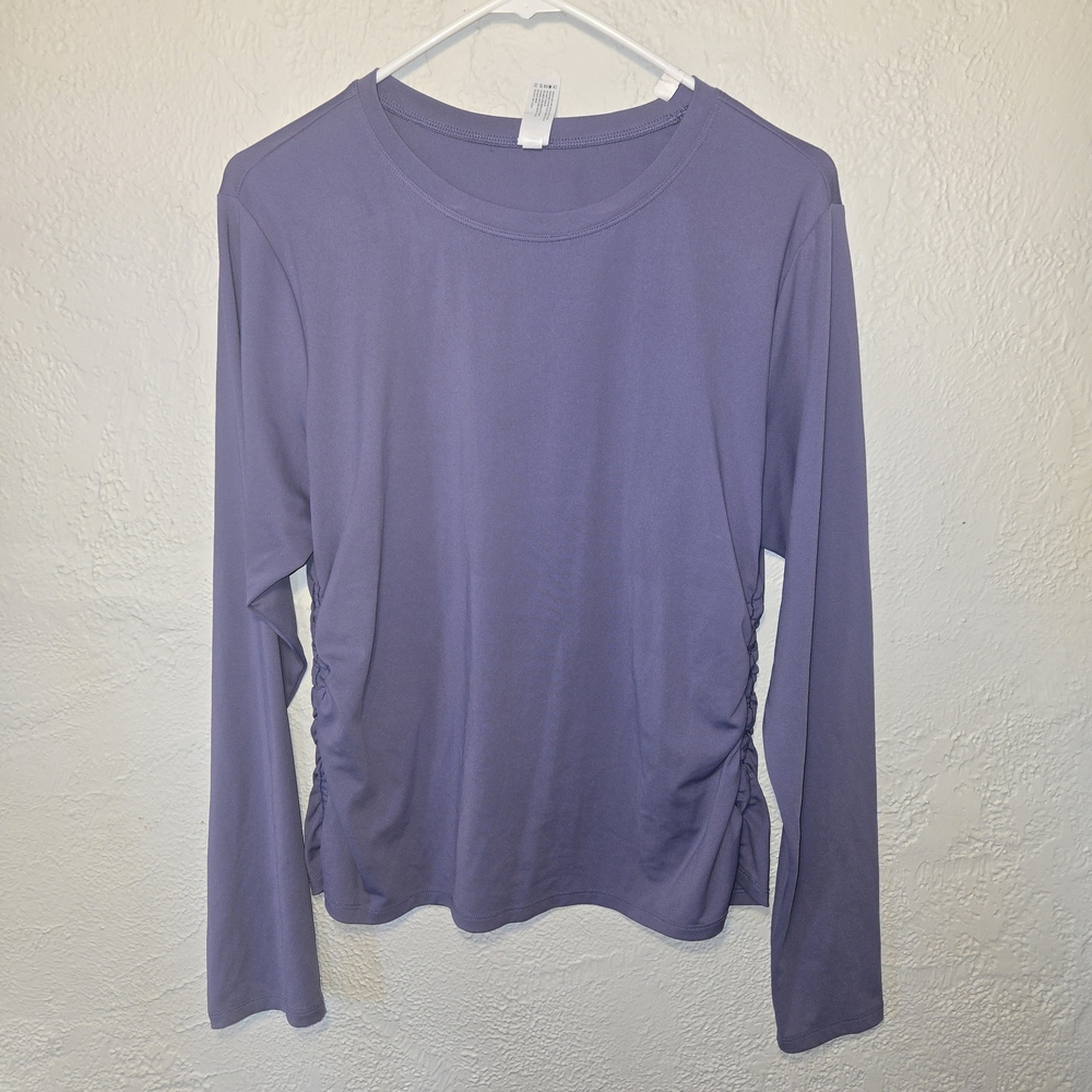 Yogalicious Airluxe Lavender Long Sleeve Top Size Xl